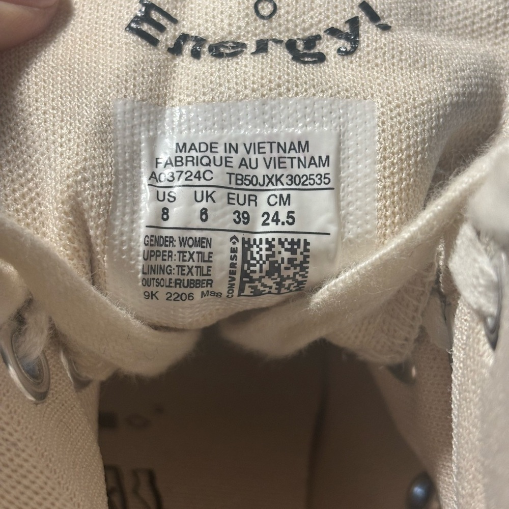 Converse High-Top Sneakers - Crystal Energy Platform White, 8 - Picture 7 of 10